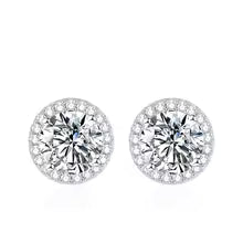 Vixonna Women's Moissanite Stud Earrings 925 Silver D Color VVS1