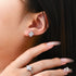 Vixonna Women's Moissanite Stud Earrings 925 Silver D Color VVS1