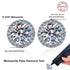 Vixonna Women's Moissanite Stud Earrings 925 Silver D Color VVS1