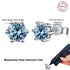 Vixonna Women's Moissanite Stud Earrings 925 Silver D Color VVS1