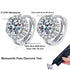 Vixonna Women's Moissanite Stud Earrings 925 Silver D Color VVS1