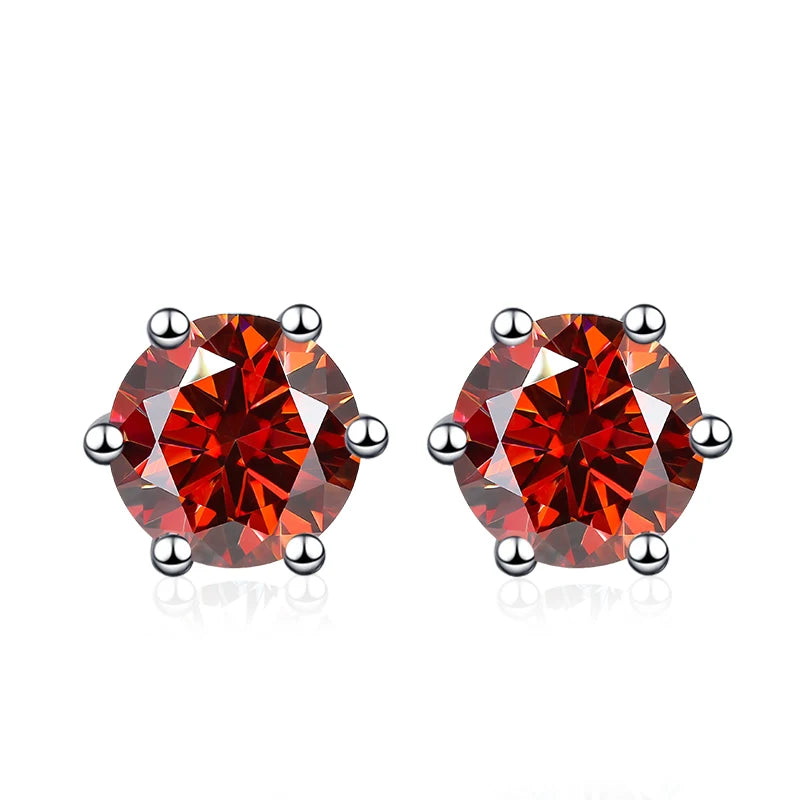 Vixonna Women's Moissanite Stud Earrings 925 Silver D Color VVS1