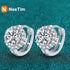 Vixonna Women's Moissanite Stud Earrings 925 Silver D Color VVS1