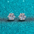 Vixonna Women's Moissanite Stud Earrings 925 Silver D Color VVS1