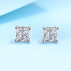 Vixonna Women's Moissanite Stud Earrings 925 Silver D Color VVS1 Princess