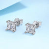 Vixonna Women's Moissanite Stud Earrings 925 Silver D Color VVS1 Princess