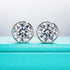 Vixonna Women's Moissanite Stud Earrings 925 Silver D Color VVS1 Round