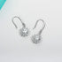 Vixonna Women's Moissanite Sunflower Drop Earrings 925 Silver 1ct D Color