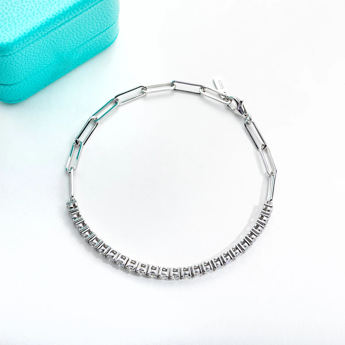 Vixonna Women's Moissanite Tennis Bracelet 925 Silver D Color VVS1