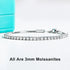 Vixonna Women's Moissanite Tennis Bracelet 925 Silver D Color VVS1