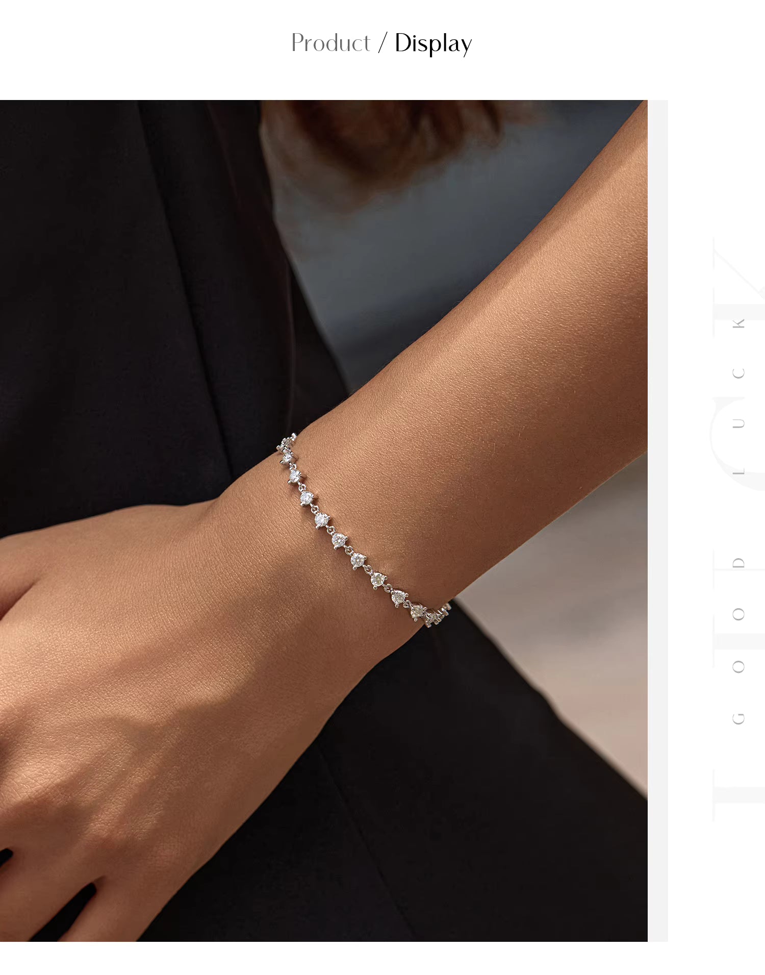 Vixonna Women's Moissanite Tennis Bracelet 925 Silver D Color VVS1 Round