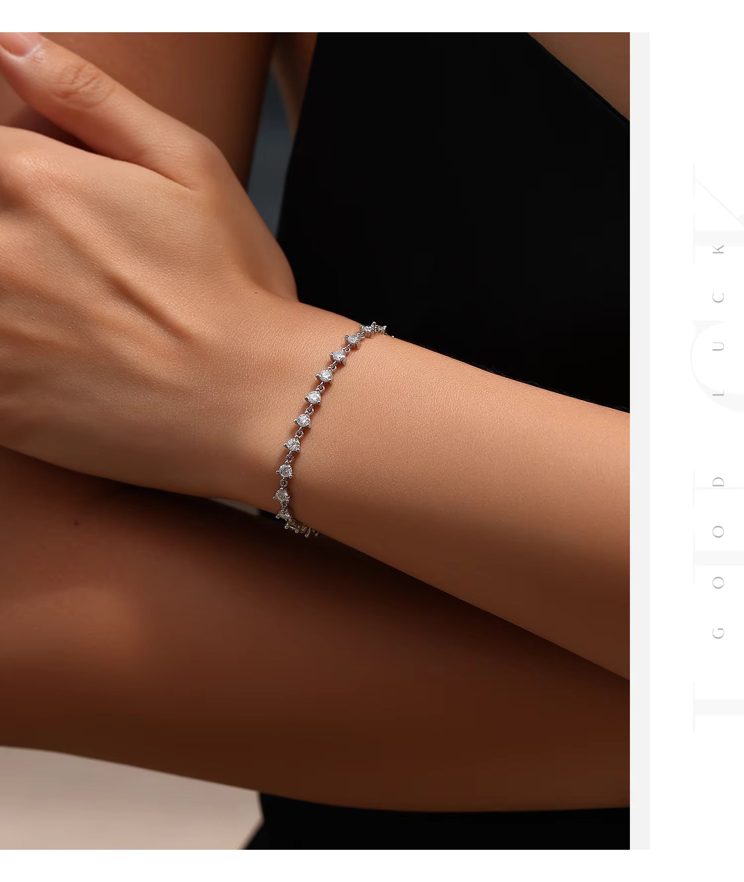 Vixonna Women's Moissanite Tennis Bracelet 925 Silver D Color VVS1 Round