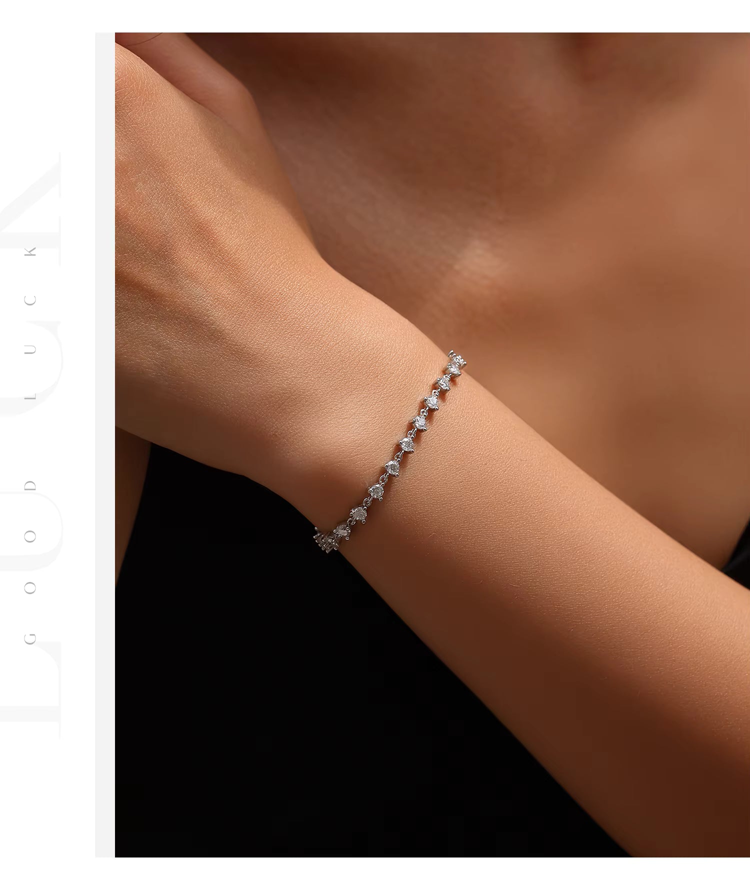 Vixonna Women's Moissanite Tennis Bracelet 925 Silver D Color VVS1 Round