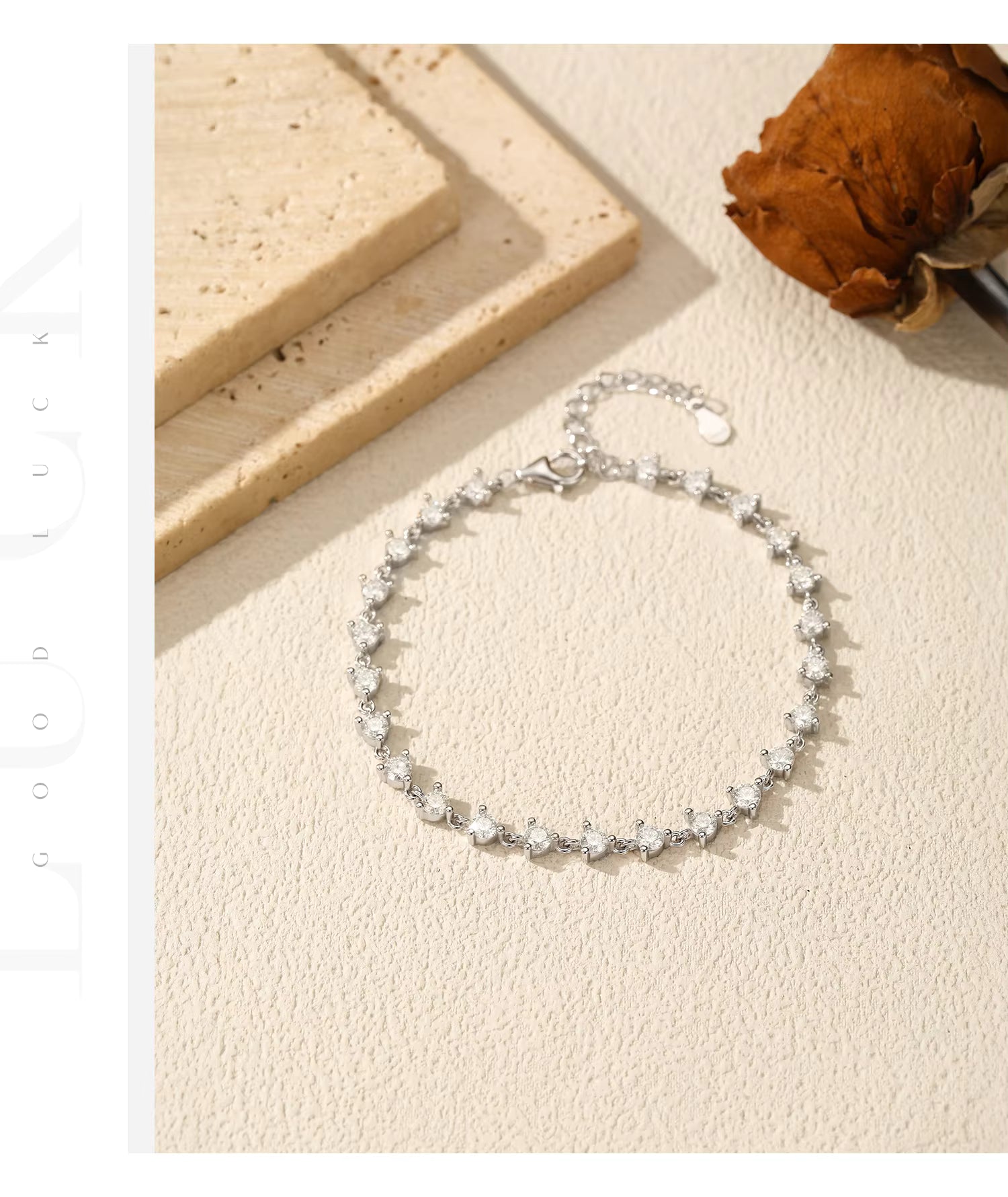 Vixonna Women's Moissanite Tennis Bracelet 925 Silver D Color VVS1 Round