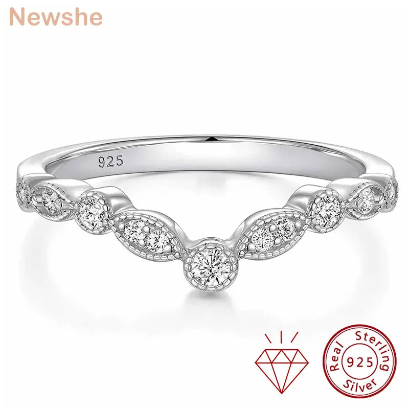 Vixonna Women's Moissanite Wedding Band Ring 925 Silver D Color VVS1