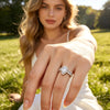 Vixonna Women's Moissanite Wedding Band Ring 925 Silver D Color VVS1