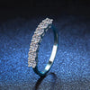 Vixonna Women's Moissanite Wedding Band Ring 925 Silver D Color VVS1 3mm