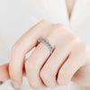 Vixonna Women's Moissanite Wedding Band Ring 925 Silver D Color VVS1 3mm