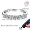 Vixonna Women's Moissanite Wedding Band Ring 925 Silver D Color VVS1 3mm