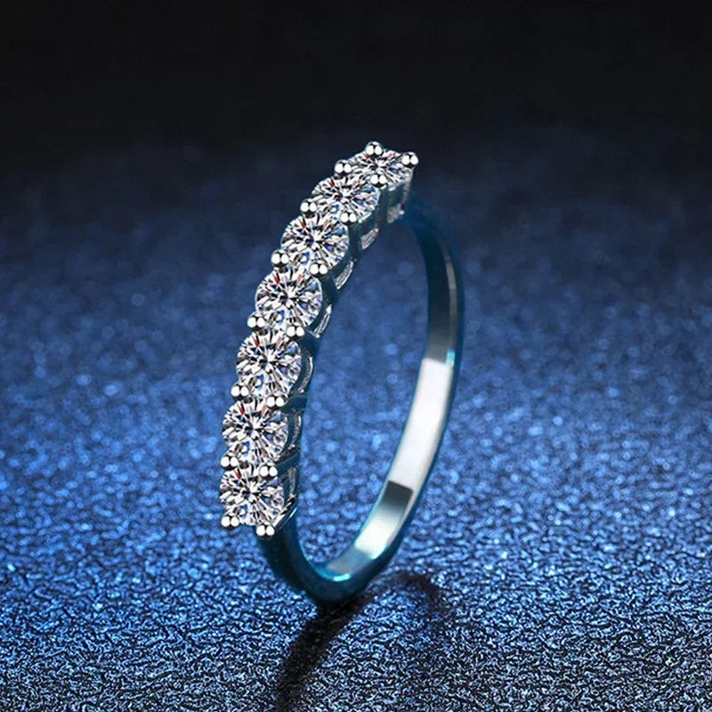 Vixonna Women's Moissanite Wedding Band Ring 925 Silver D Color VVS1 3mm