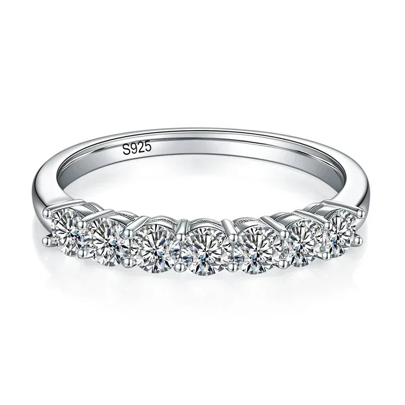 Vixonna Women's Moissanite Wedding Band Ring 925 Silver D Color VVS1 3mm
