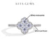 Vixonna Women's Moissanite Wedding Engagement Ring 925 Silver D Color VVS1