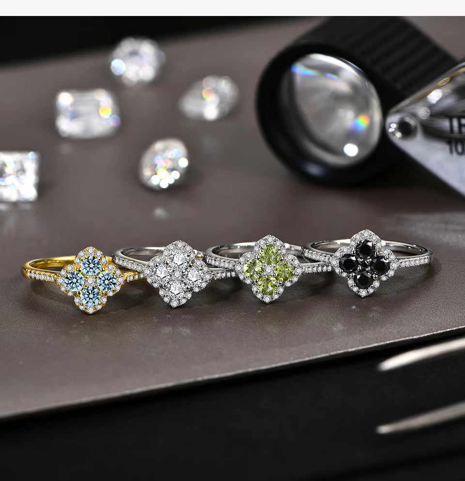 Vixonna Women's Moissanite Wedding Engagement Ring 925 Silver D Color VVS1