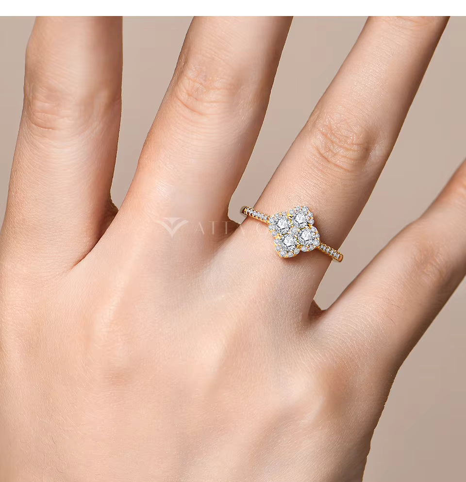 Vixonna Women's Moissanite Wedding Engagement Ring 925 Silver D Color VVS1