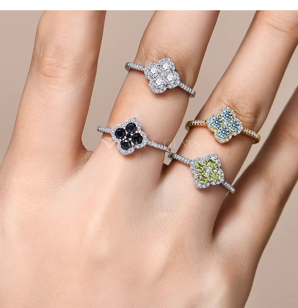 Vixonna Women's Moissanite Wedding Engagement Ring 925 Silver D Color VVS1