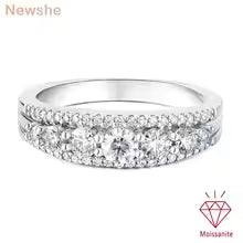 Vixonna Women's Moissanite Wedding Engagement Ring Rhodium Plated