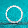 Vixonna Women's Moissanite Wedding Eternity Band Ring 925 Silver D Color