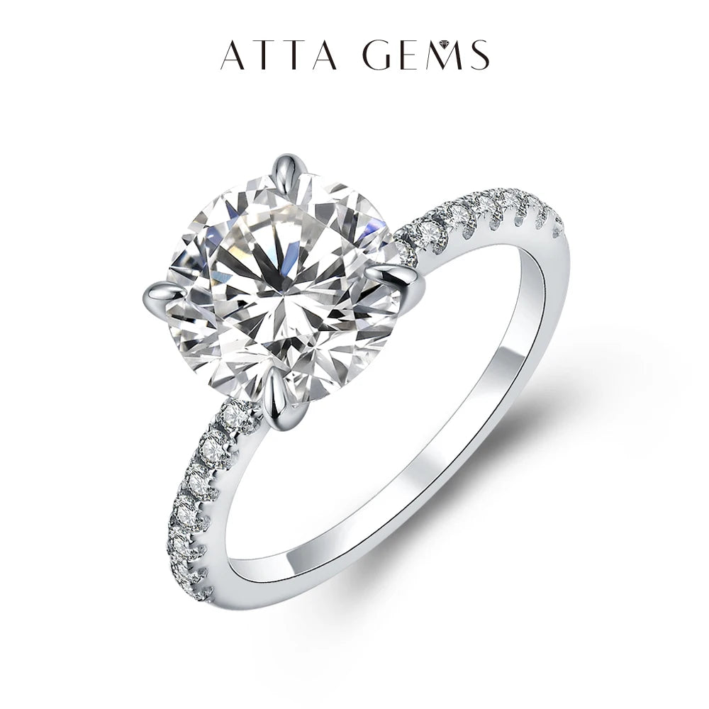 Vixonna Women's Moissanite Wedding Ring 3.0ct 925 Silver D Color