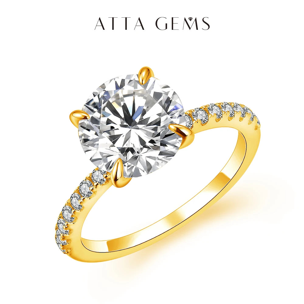 Vixonna Women's Moissanite Wedding Ring 3.0ct 925 Silver D Color