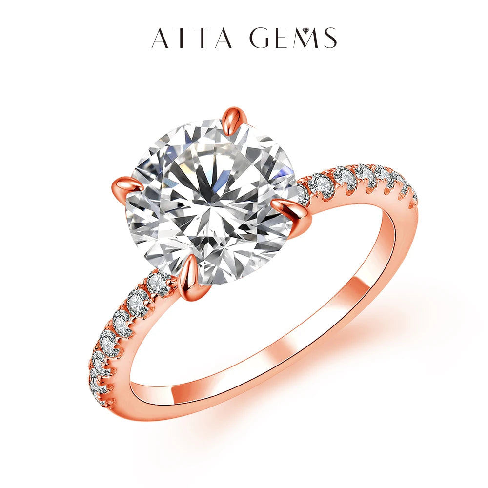 Vixonna Women's Moissanite Wedding Ring 3.0ct 925 Silver D Color