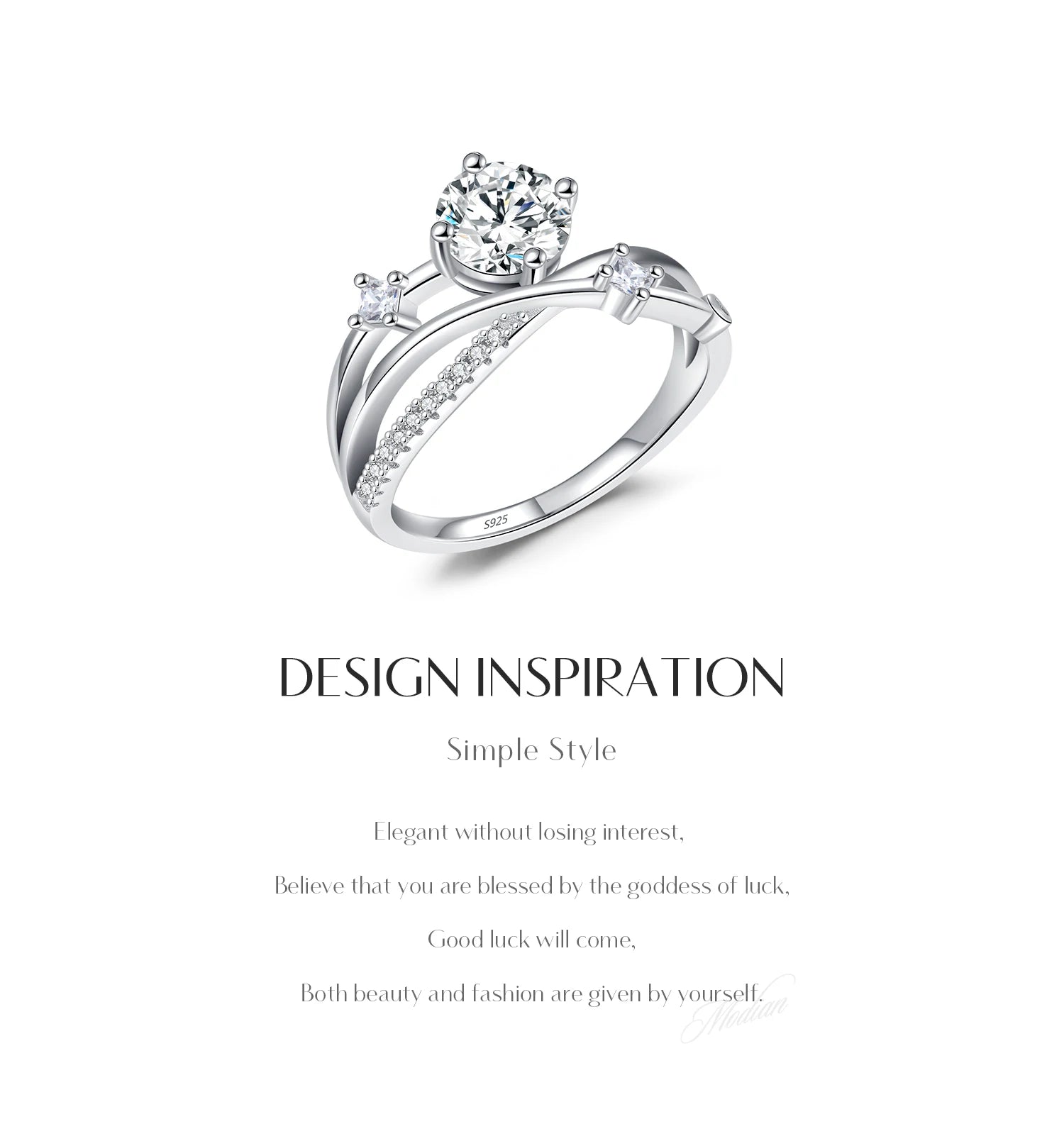 Vixonna Women's Moissanite Wedding Ring 925 Silver 1ct D Color VVS1