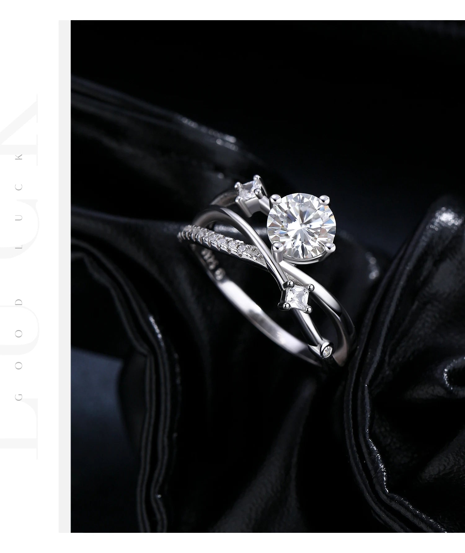 Vixonna Women's Moissanite Wedding Ring 925 Silver 1ct D Color VVS1