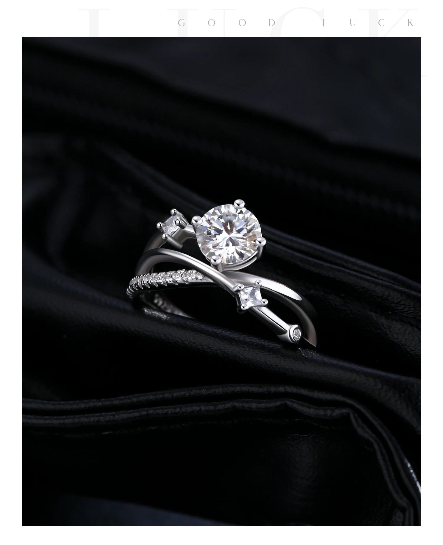 Vixonna Women's Moissanite Wedding Ring 925 Silver 1ct D Color VVS1