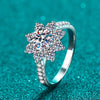 Vixonna Women's Moissanite Wedding Ring 925 Silver D Color VVS1