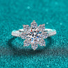 Vixonna Women's Moissanite Wedding Ring 925 Silver D Color VVS1