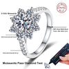 Vixonna Women's Moissanite Wedding Ring 925 Silver D Color VVS1
