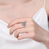 Vixonna Women's Moissanite Wedding Ring 925 Silver D Color VVS1