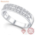 Vixonna Women's Moissanite Wedding Ring 925 Silver D Color VVS1