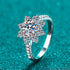 Vixonna Women's Moissanite Wedding Ring 925 Silver D Color VVS1