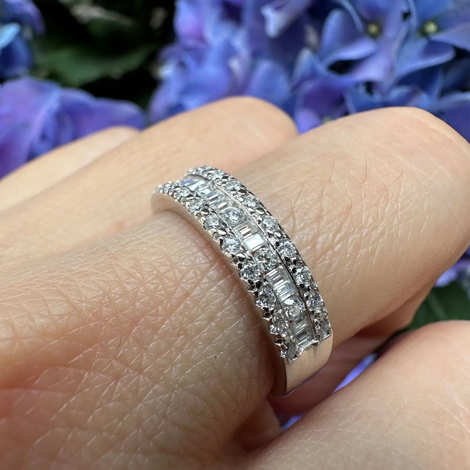 Vixonna Women's Moissanite Wedding Ring 925 Silver D Color VVS1