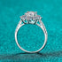 Vixonna Women's Moissanite Wedding Ring 925 Silver D Color VVS1