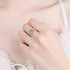 Vixonna Women's Moissanite Wedding Ring 925 Silver D Color VVS1