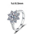 Vixonna Women's Moissanite Wedding Ring 925 Silver D Color VVS1