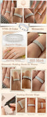 Vixonna Women's Moissanite Wedding Ring 925 Silver D Color VVS1