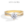 Vixonna Women's Moissanite Wedding Ring 925 Silver D Color VVS1 Four Claws