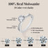 Vixonna Women's Moissanite Wedding Ring 925 Silver D Color VVS1 Four Claws